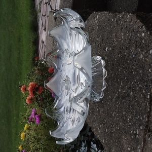 Vintage Bavaria Czechoslovakia Crystal Glass Footed Compote Bowl.